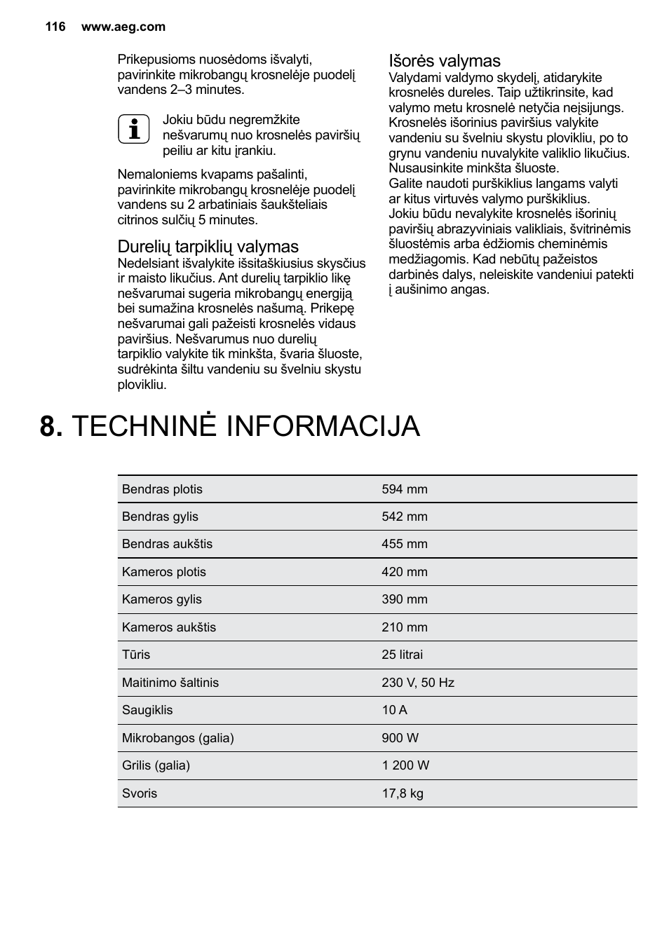 AEG MC2664E-M User Manual | Page 116 / 200