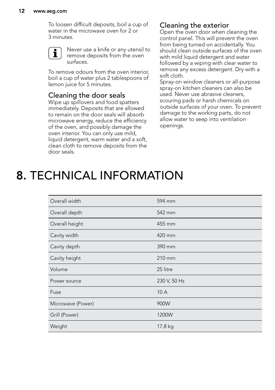 AEG MC2664E-M User Manual | Page 12 / 200