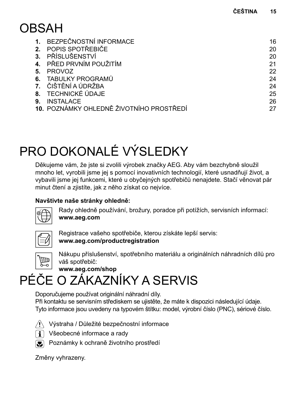 AEG MC2664E-M User Manual | Page 15 / 200