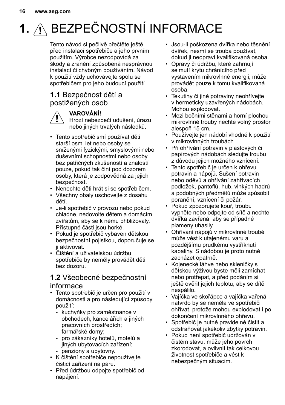 AEG MC2664E-M User Manual | Page 16 / 200