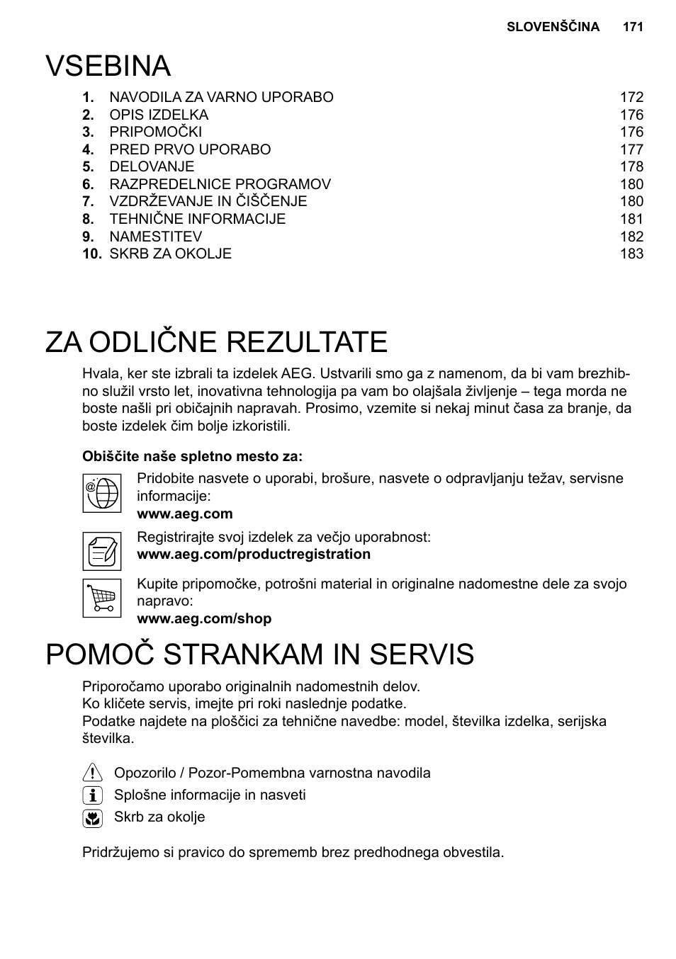 AEG MC2664E-M User Manual | Page 171 / 200