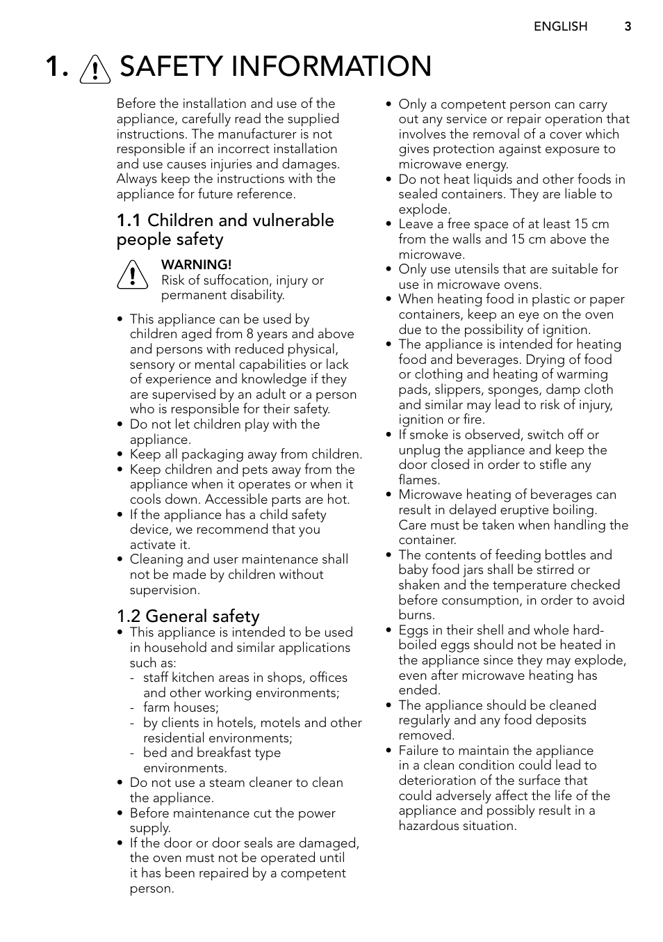 AEG MC2664E-M User Manual | Page 3 / 200