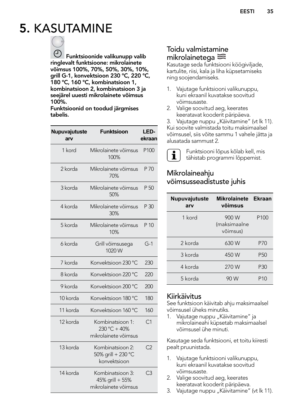 AEG MC2664E-M User Manual | Page 35 / 200