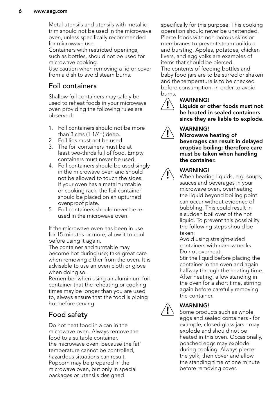 AEG MC2664E-M User Manual | Page 6 / 200