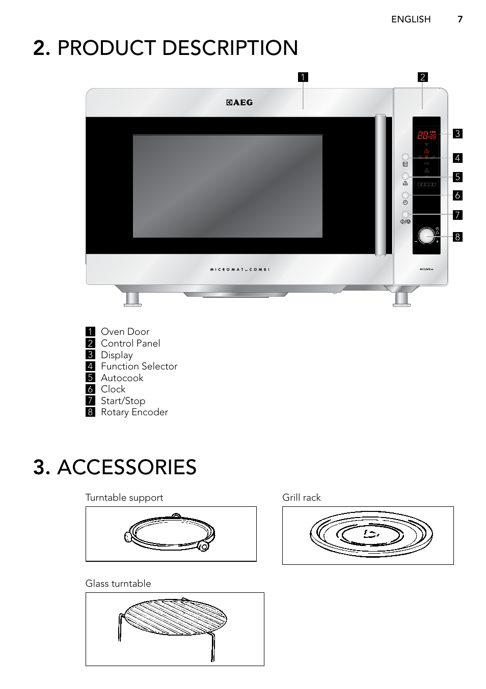 Accessories 2. product description, Accessories | AEG MC2664E-M User Manual | Page 7 / 200