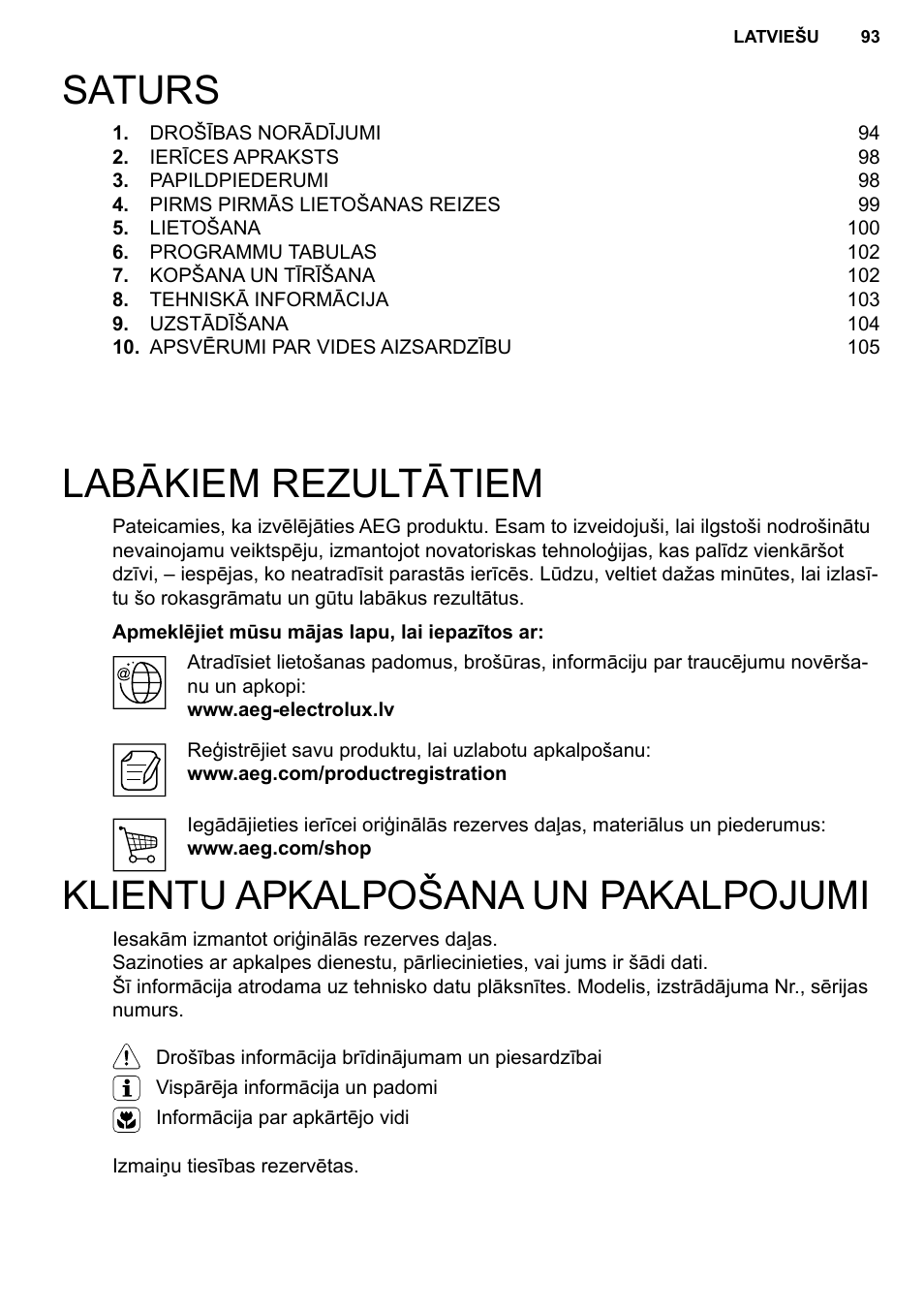 AEG MC2664E-M User Manual | Page 93 / 200