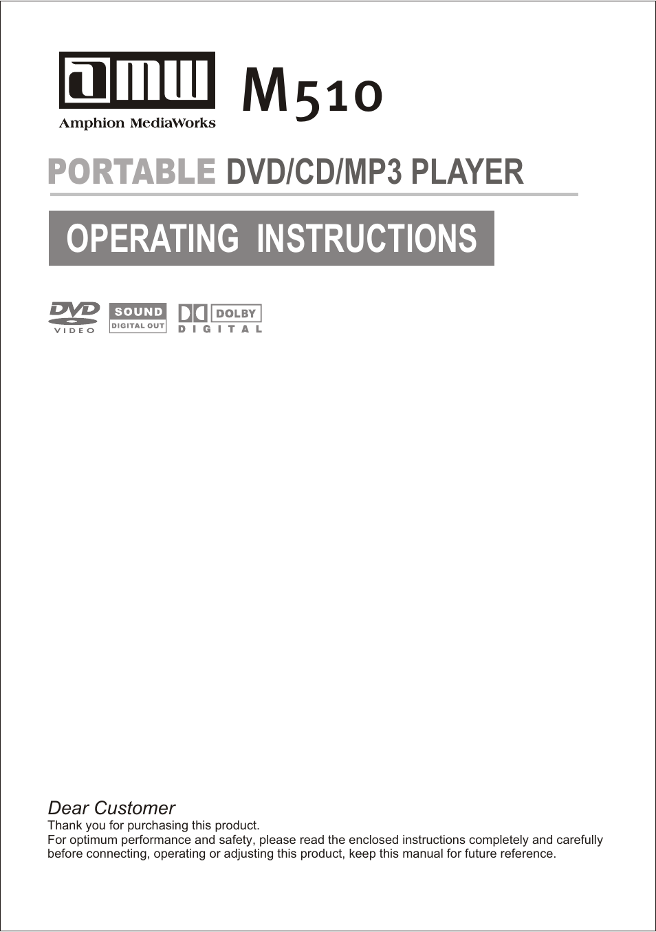 Amphion M510 User Manual | 37 pages