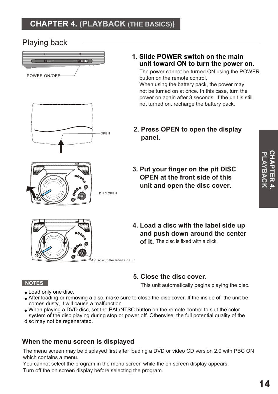Chapter 4. (playback, Playing back | Amphion M510 User Manual | Page 15 / 37