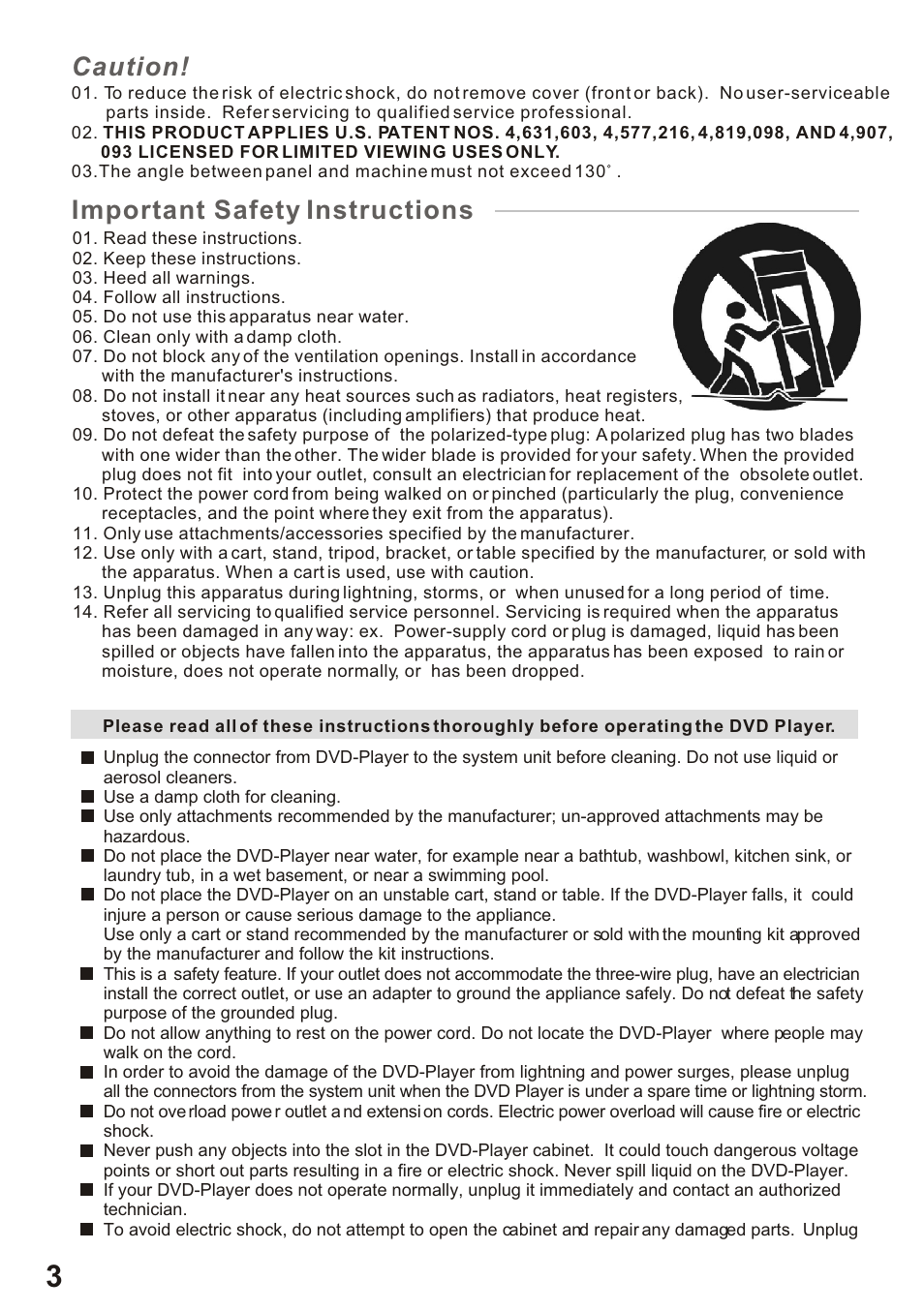 Caution! important safety instructions | Amphion M510 User Manual | Page 4 / 37