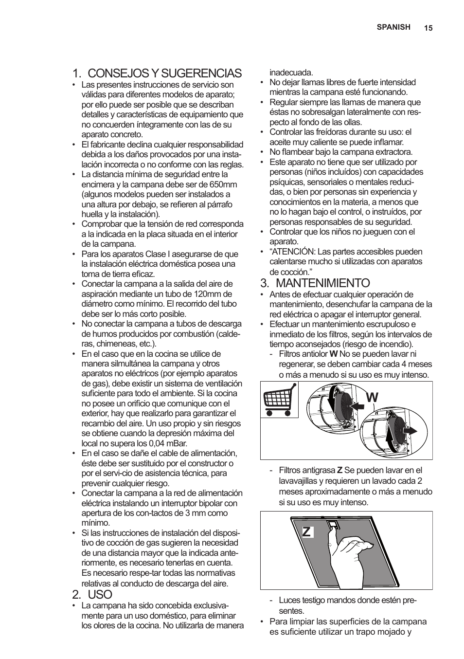 Consejos y sugerencias, Mantenimiento | AEG X59143MD0 User Manual | Page 15 / 96