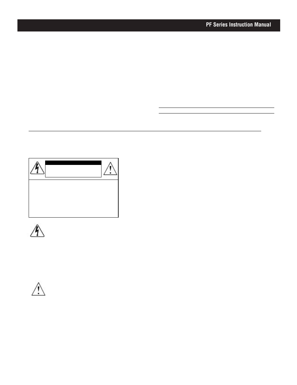 Safety precautions, Before operation, Pf series instruction manual | Apex Digital PF2725 User Manual | Page 3 / 32