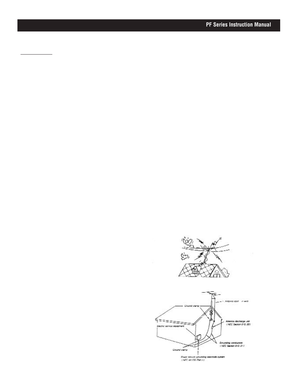 Before operation (continued), Precautions, Pf series instruction manual | Apex Digital PF2725 User Manual | Page 5 / 32