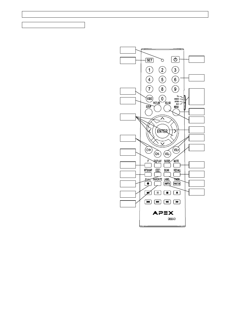Instruction manual, Remote control features | Apex Digital PF3220 User Manual | Page 9 / 25