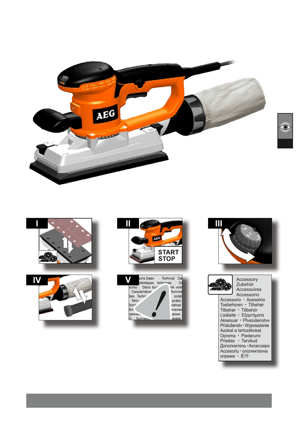 Ii v, Iii i iv | AEG FS 280 User Manual | Page 3 / 62