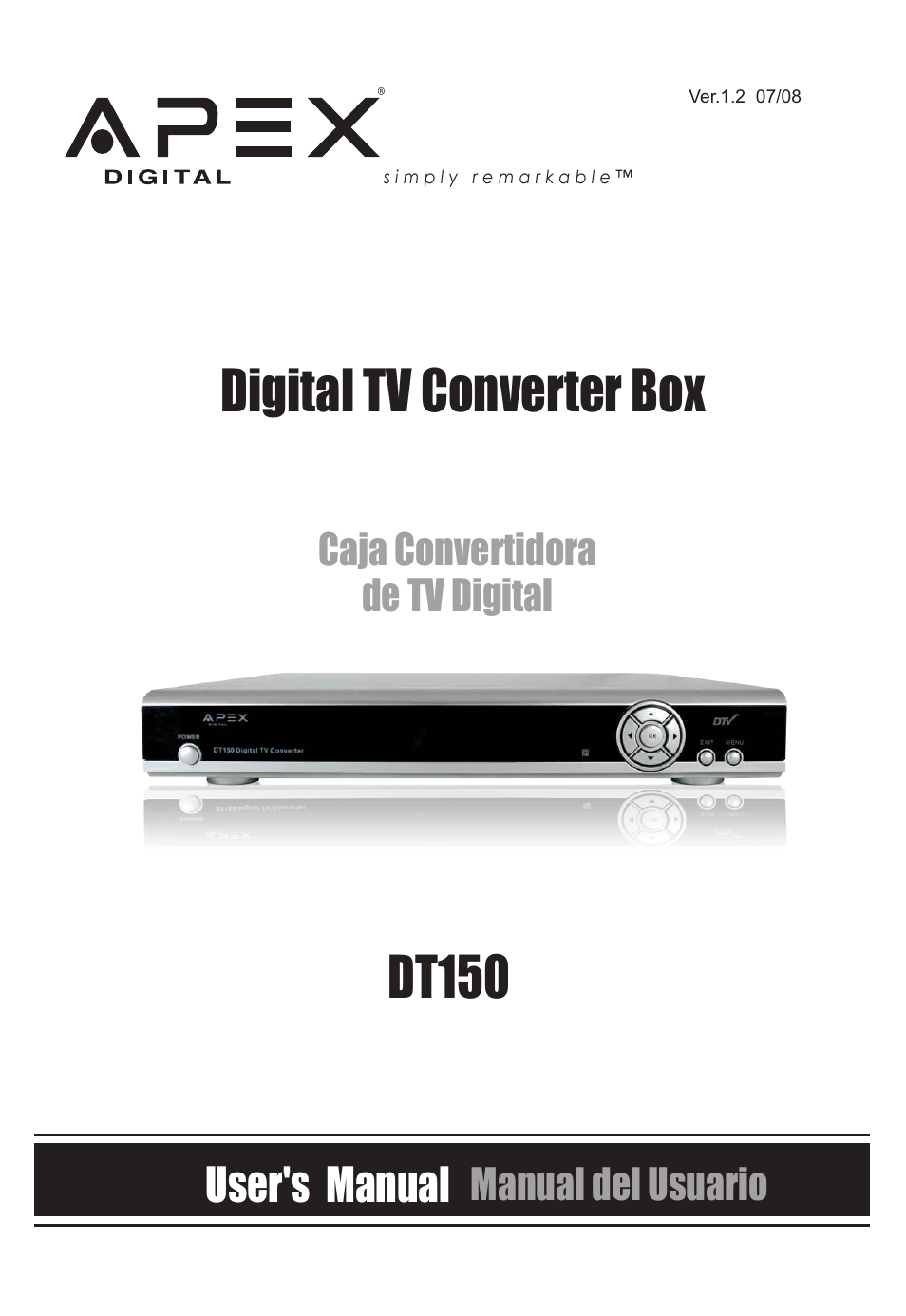 Apex Digital DT150 User Manual | 48 pages