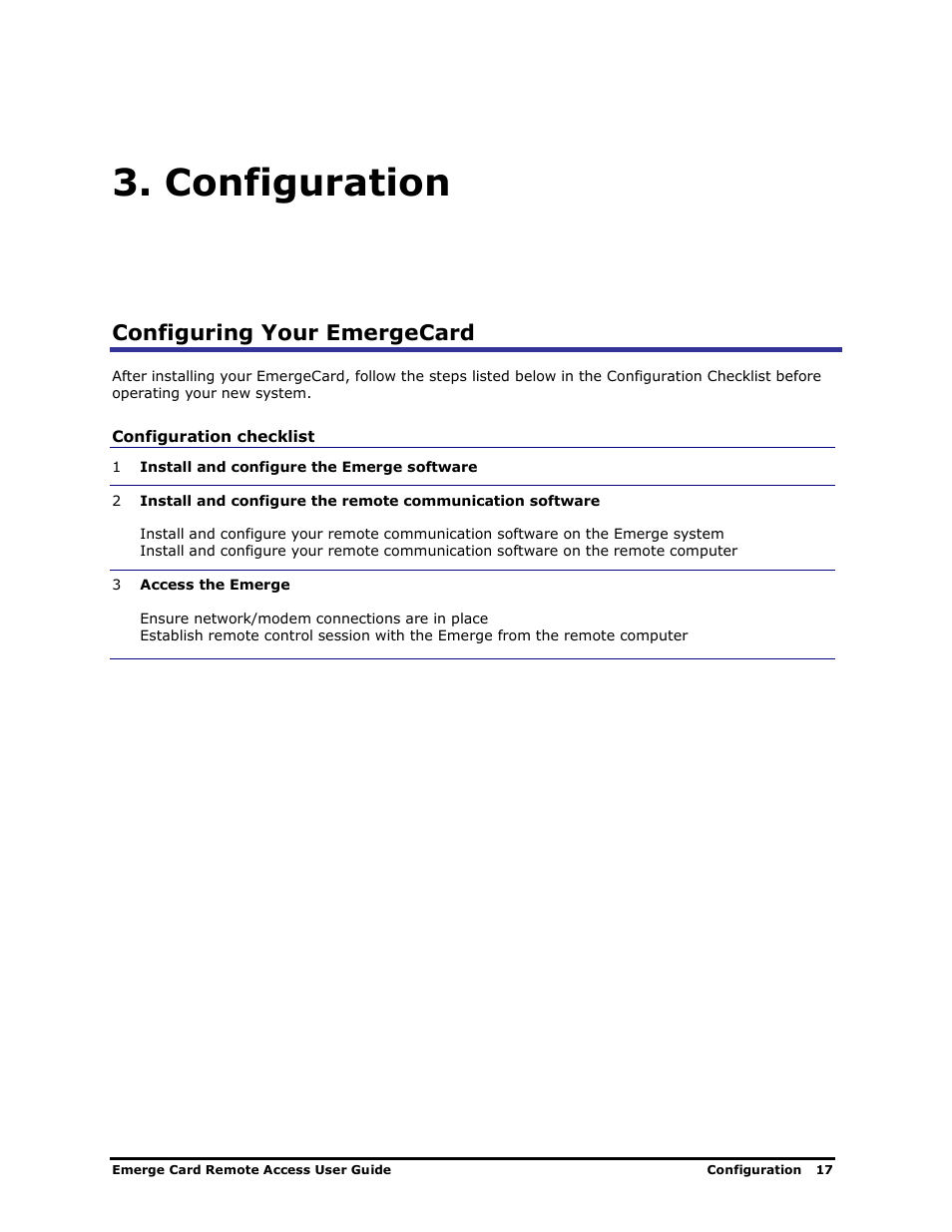 Configuration, Configuring your emergecard | Apex Digital Apex EmergeCard Remote Access User Manual | Page 21 / 52