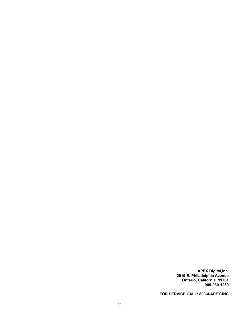 Apex Digital AT2702 User Manual | Page 2 / 23