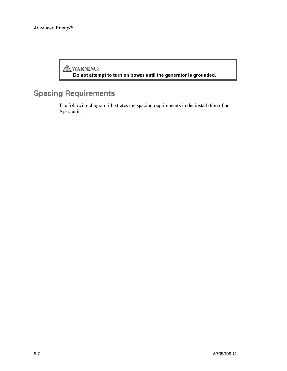 Spacing requirements, Spacing requirements -2 | Apex Digital 5708009-C User Manual | Page 130 / 160