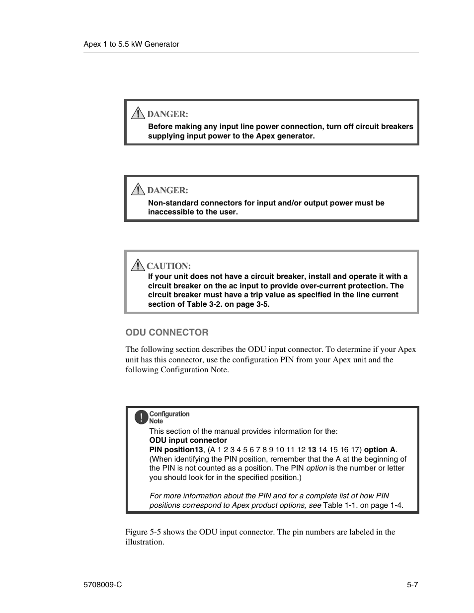 Odu connector, Odu connector -7 | Apex Digital 5708009-C User Manual | Page 135 / 160