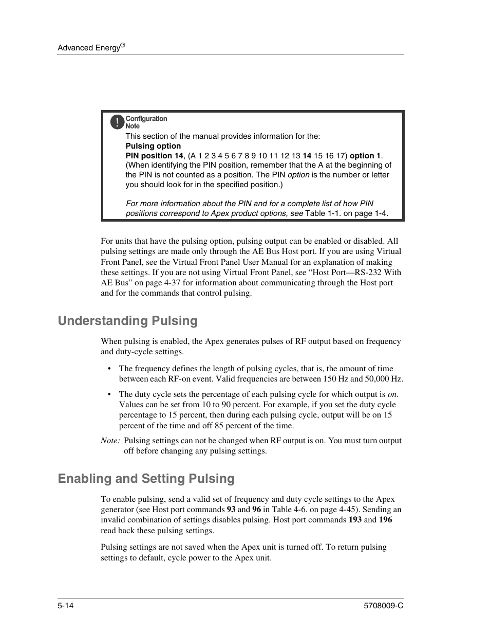 Understanding pulsing, Enabling and setting pulsing | Apex Digital 5708009-C User Manual | Page 142 / 160