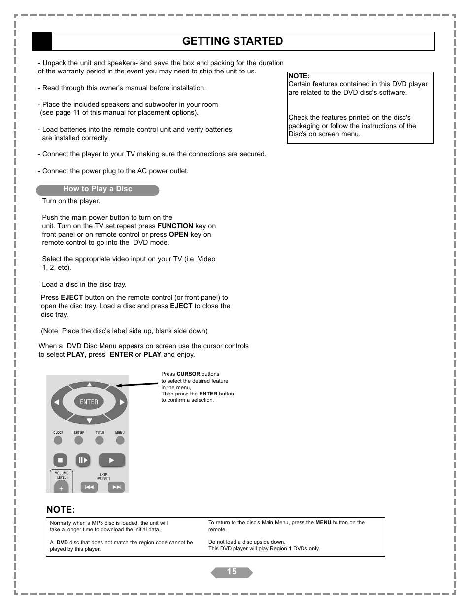 Getting started | Apex Digital HT-175 User Manual | Page 16 / 34