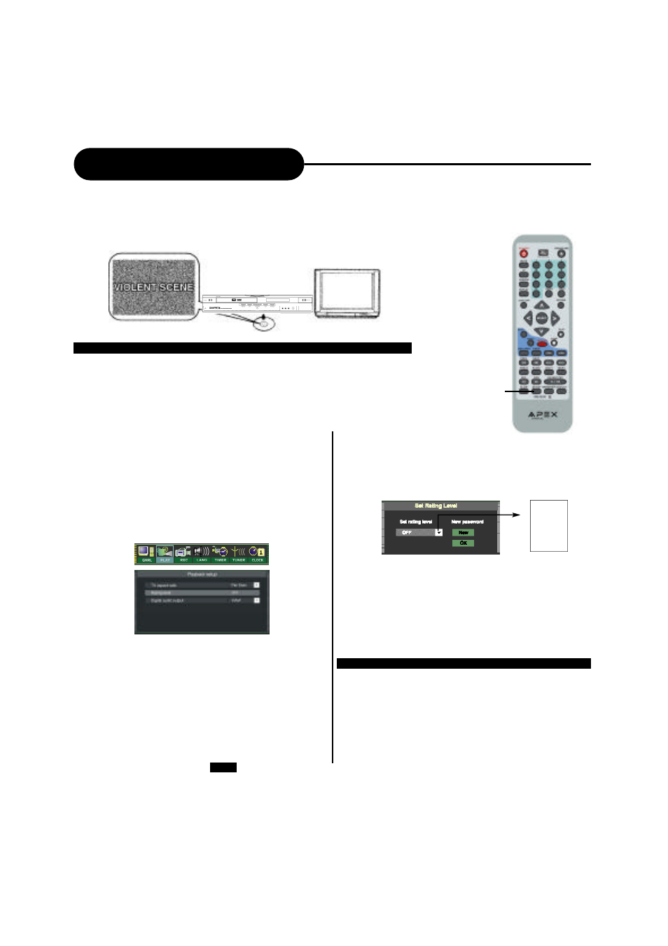 Setting the parental lock | Apex Digital DRX-9000 User Manual | Page 27 / 41
