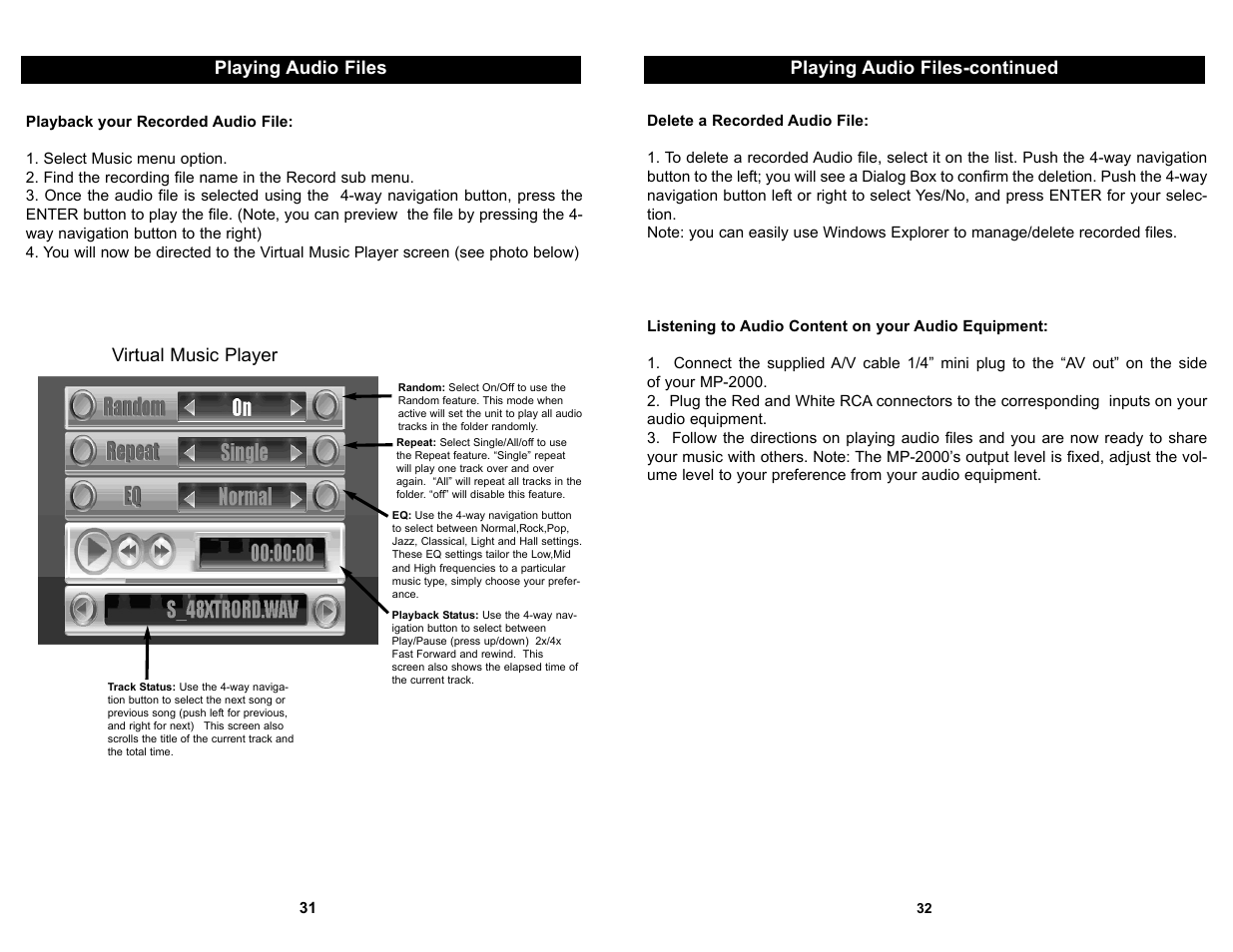Apex Digital MP-2000 User Manual | Page 17 / 21