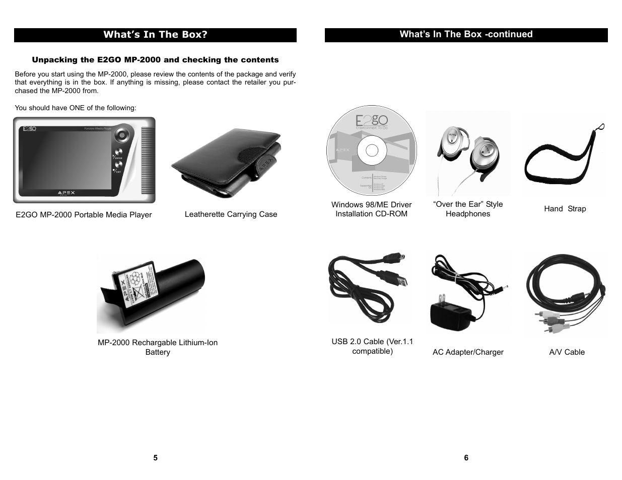 Apex Digital MP-2000 User Manual | Page 4 / 21