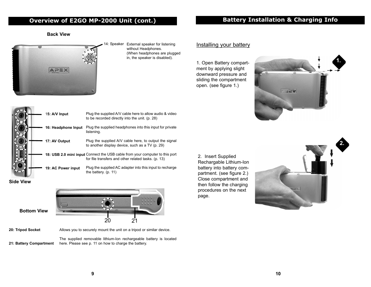 Apex Digital MP-2000 User Manual | Page 6 / 21