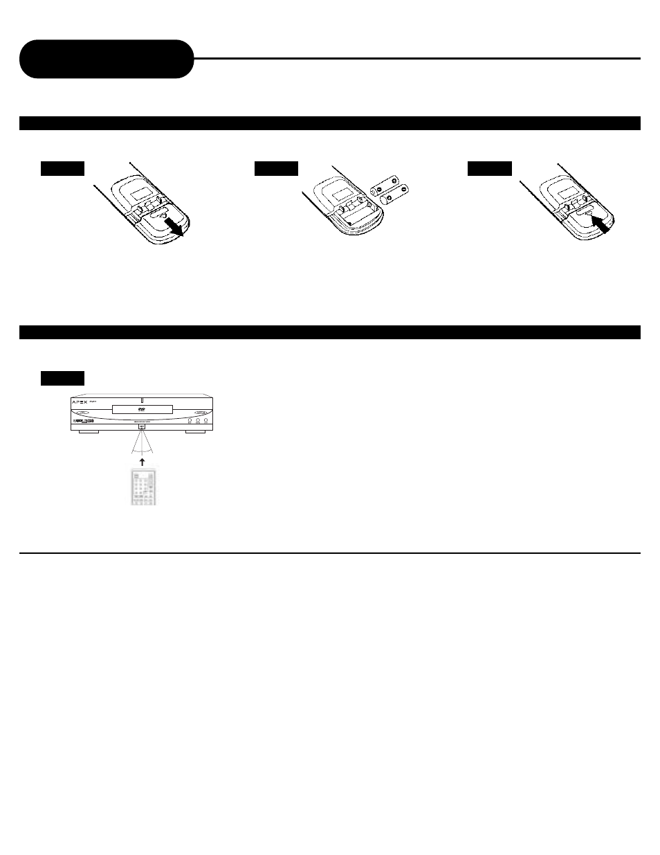 Remote control, Insert batteries (aa size), Notice (remote control) | Apex Digital AD - 1000 User Manual | Page 8 / 34