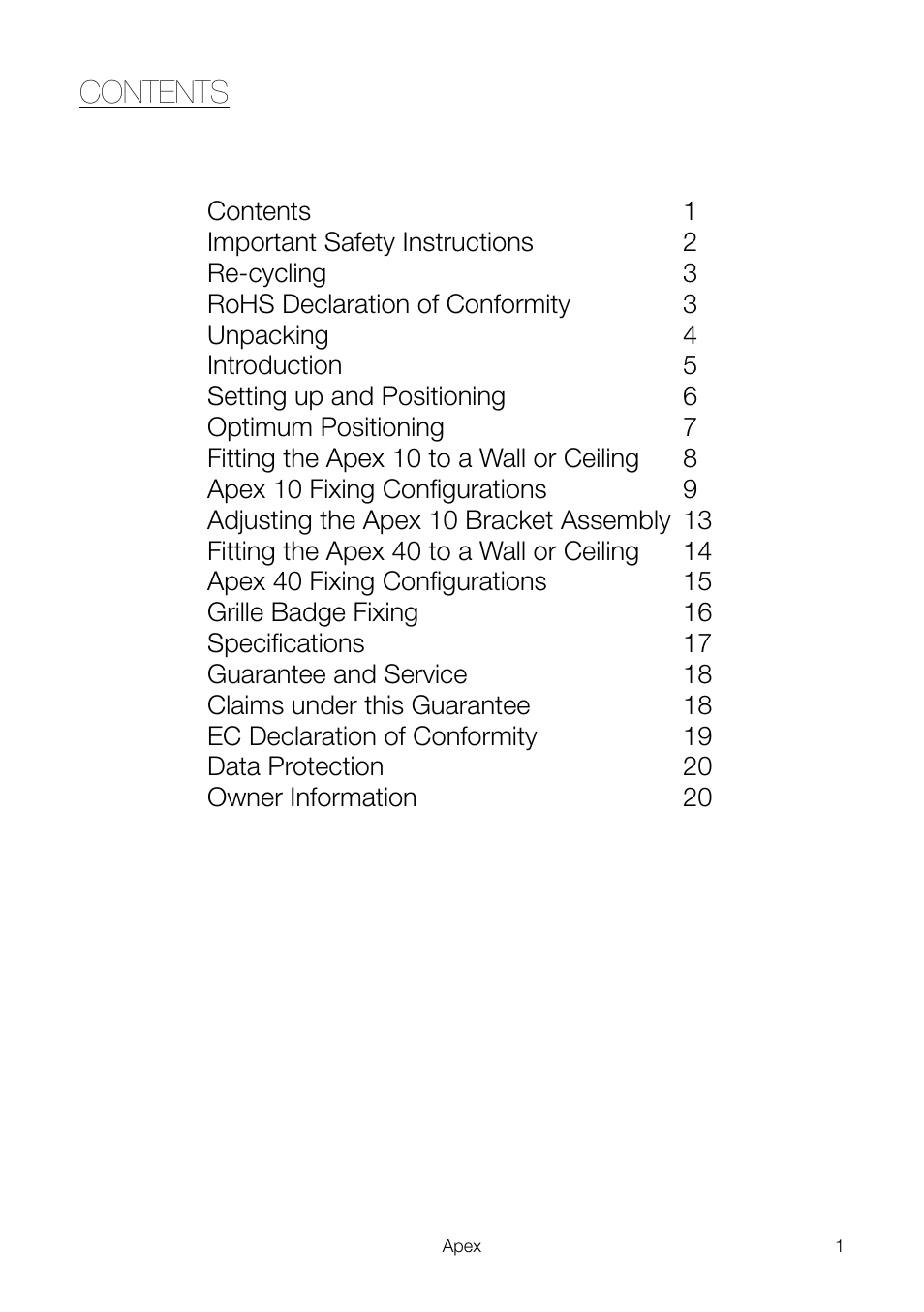 Apex Digital 10 User Manual | Page 3 / 24