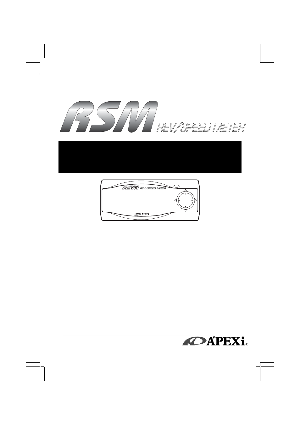 Apex Digital REV SPEED METER 405-A912 User Manual | 44 pages