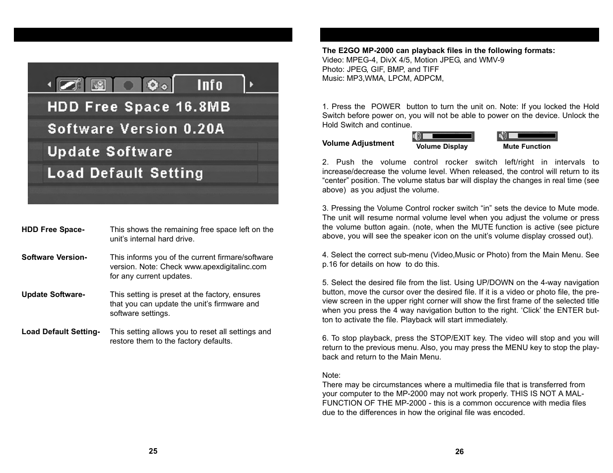 Apex Digital MP2000 User Manual | Page 14 / 21