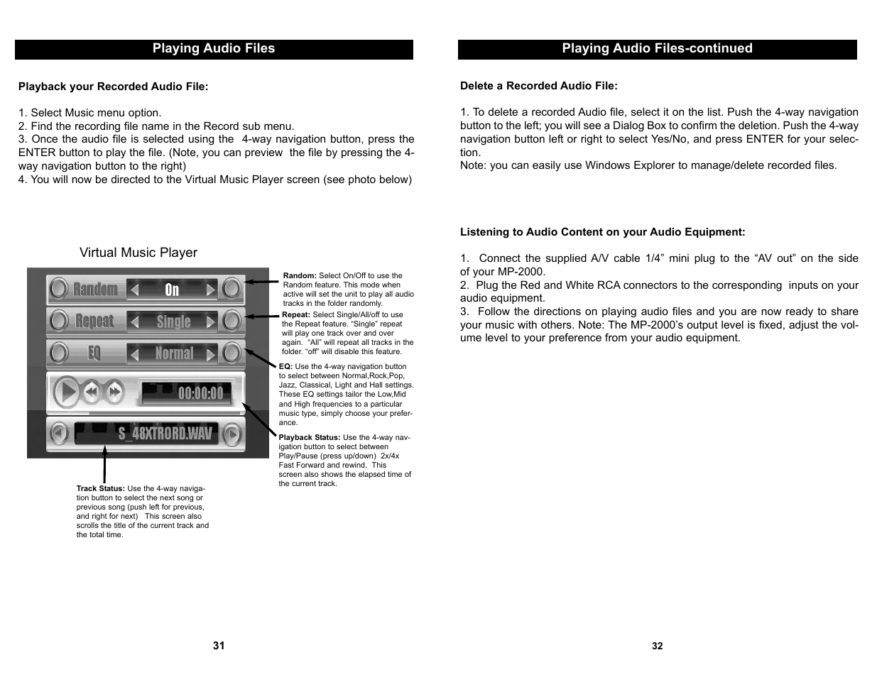 Apex Digital MP2000 User Manual | Page 17 / 21
