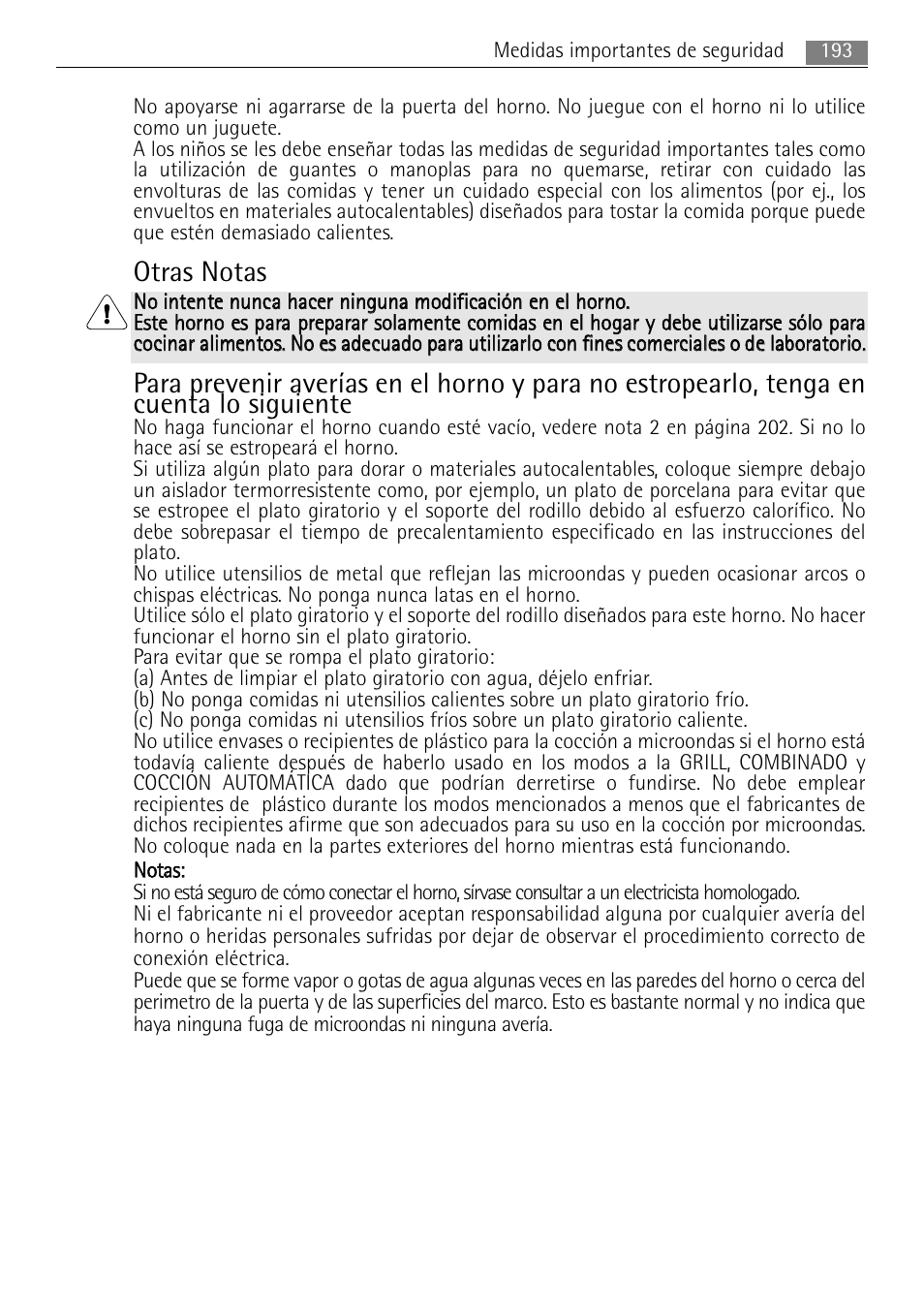 Otras notas | AEG MC2665E-M User Manual | Page 193 / 228