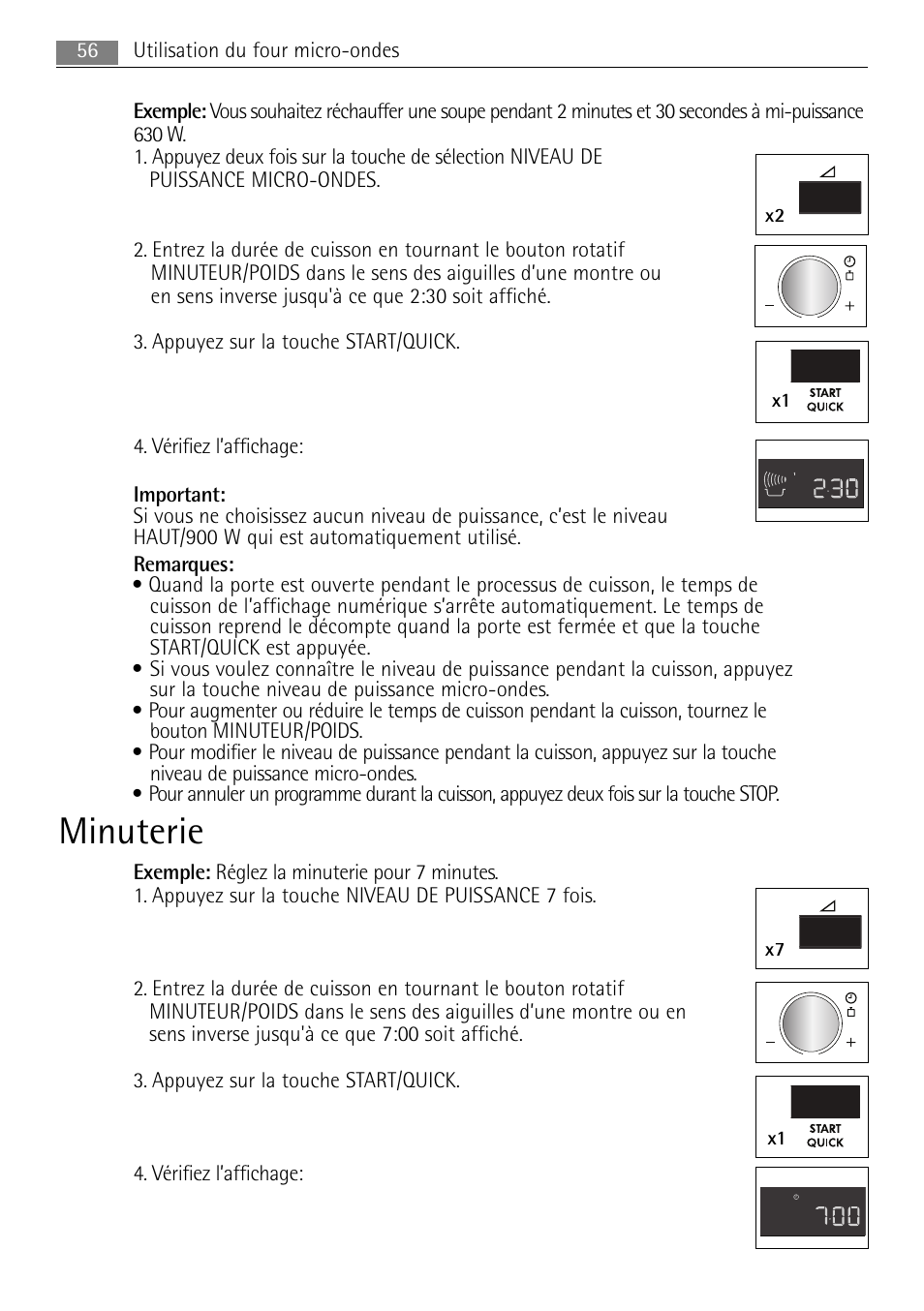 Minuterie, X2 x7 x1 | AEG MC2665E-M User Manual | Page 56 / 228