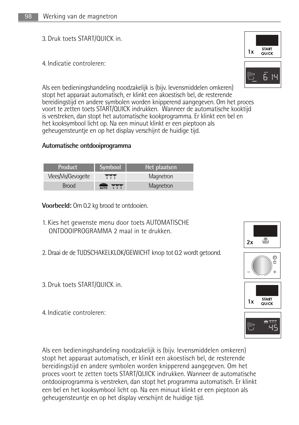 2x 1x | AEG MC2665E-M User Manual | Page 98 / 228