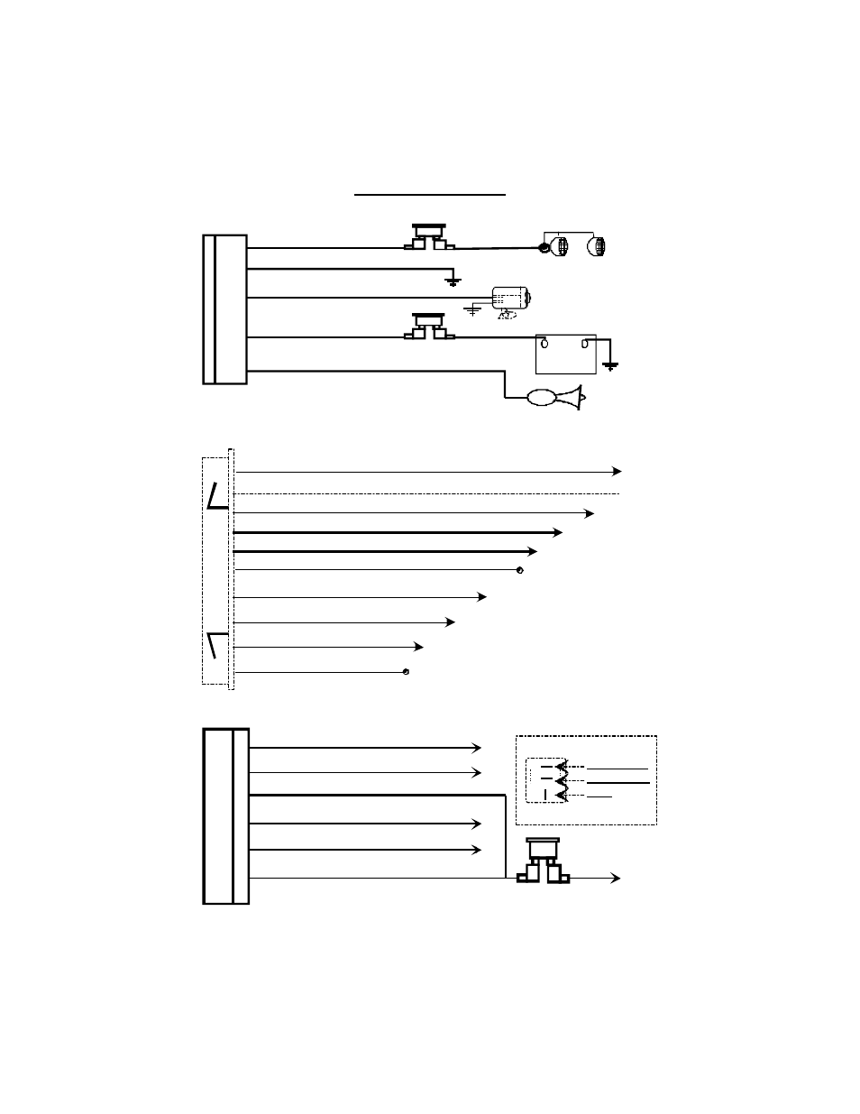 Wiring harness main 5 pin wire harness, 10 pin mini connector wire harness, 6 pin door lock wire harness | Night Guard Home Surveillance System RF-425LCD User Manual | Page 3 / 12