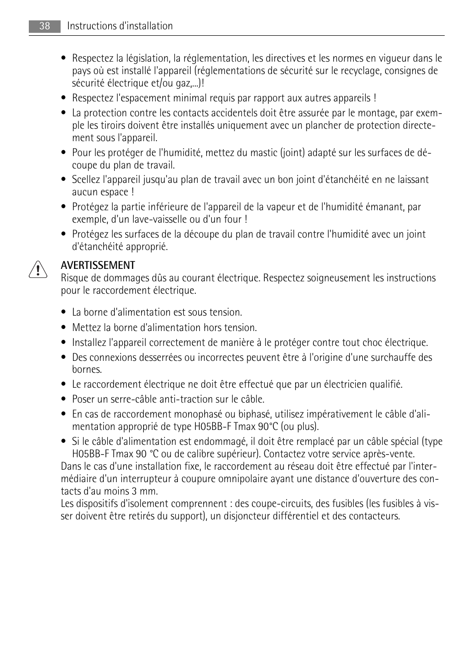 AEG HK693322XG User Manual | Page 38 / 68