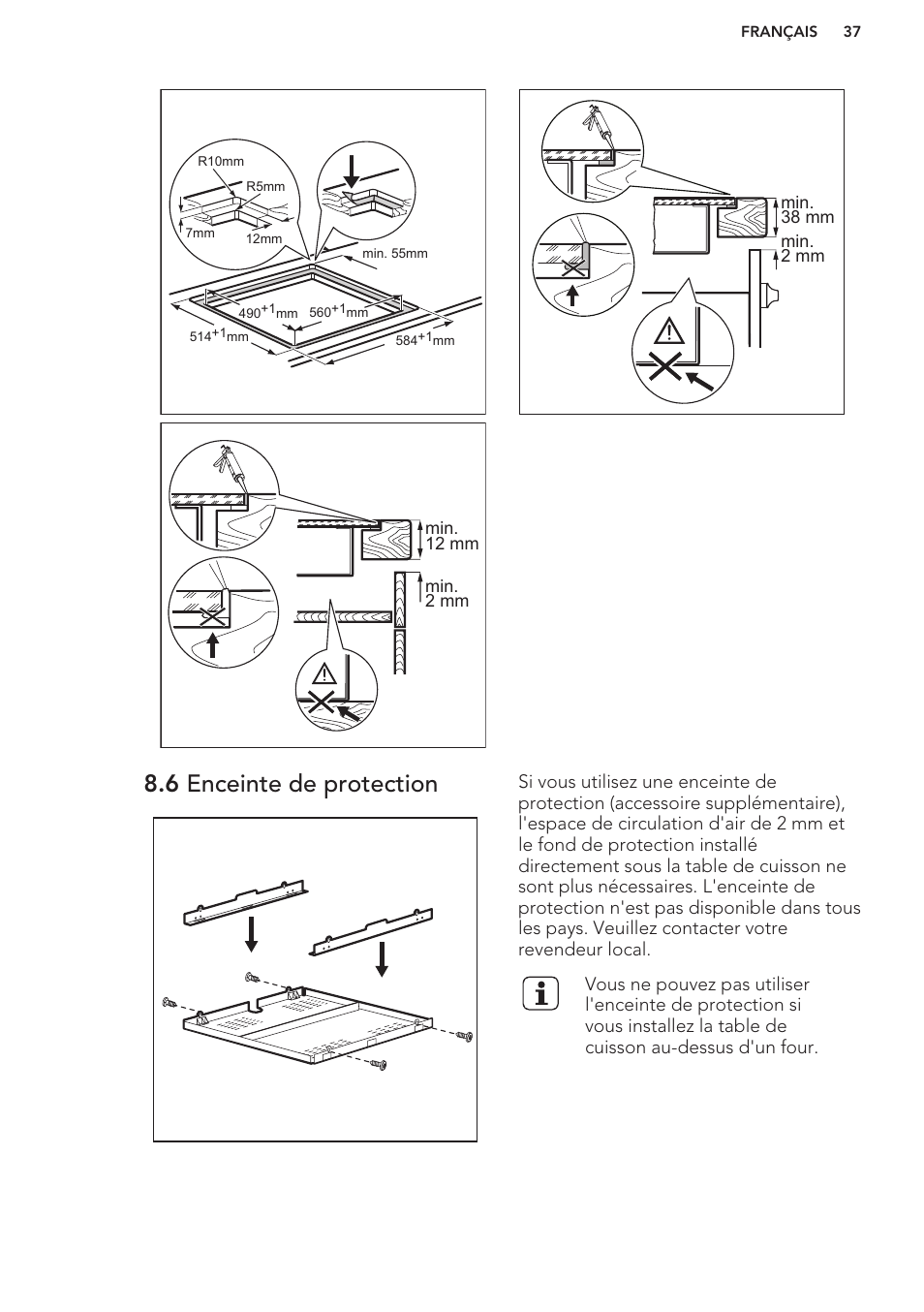 6 enceinte de protection | AEG HK653222XB User Manual | Page 37 / 60