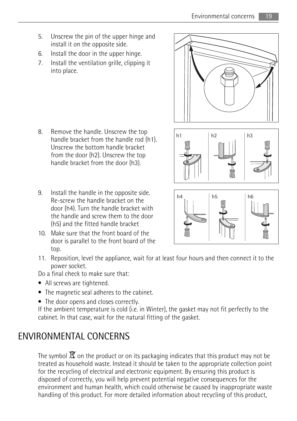 Environmental concerns | AEG S84000KMX0 User Manual | Page 19 / 84