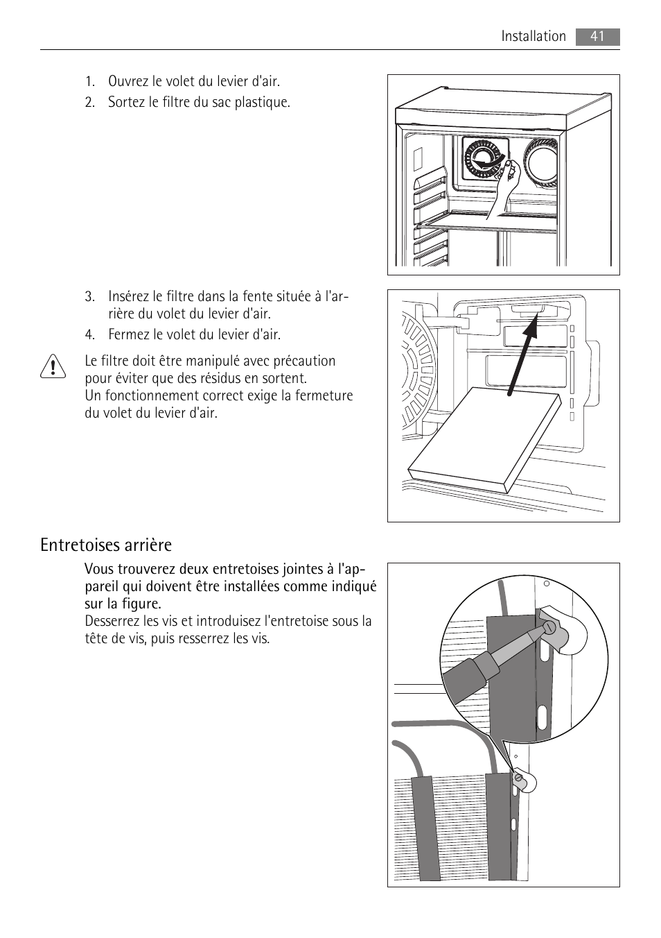 Entretoises arrière | AEG S84000KMX0 User Manual | Page 41 / 84