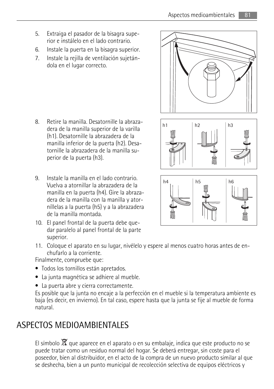 Aspectos medioambientales | AEG S84000KMX0 User Manual | Page 81 / 84