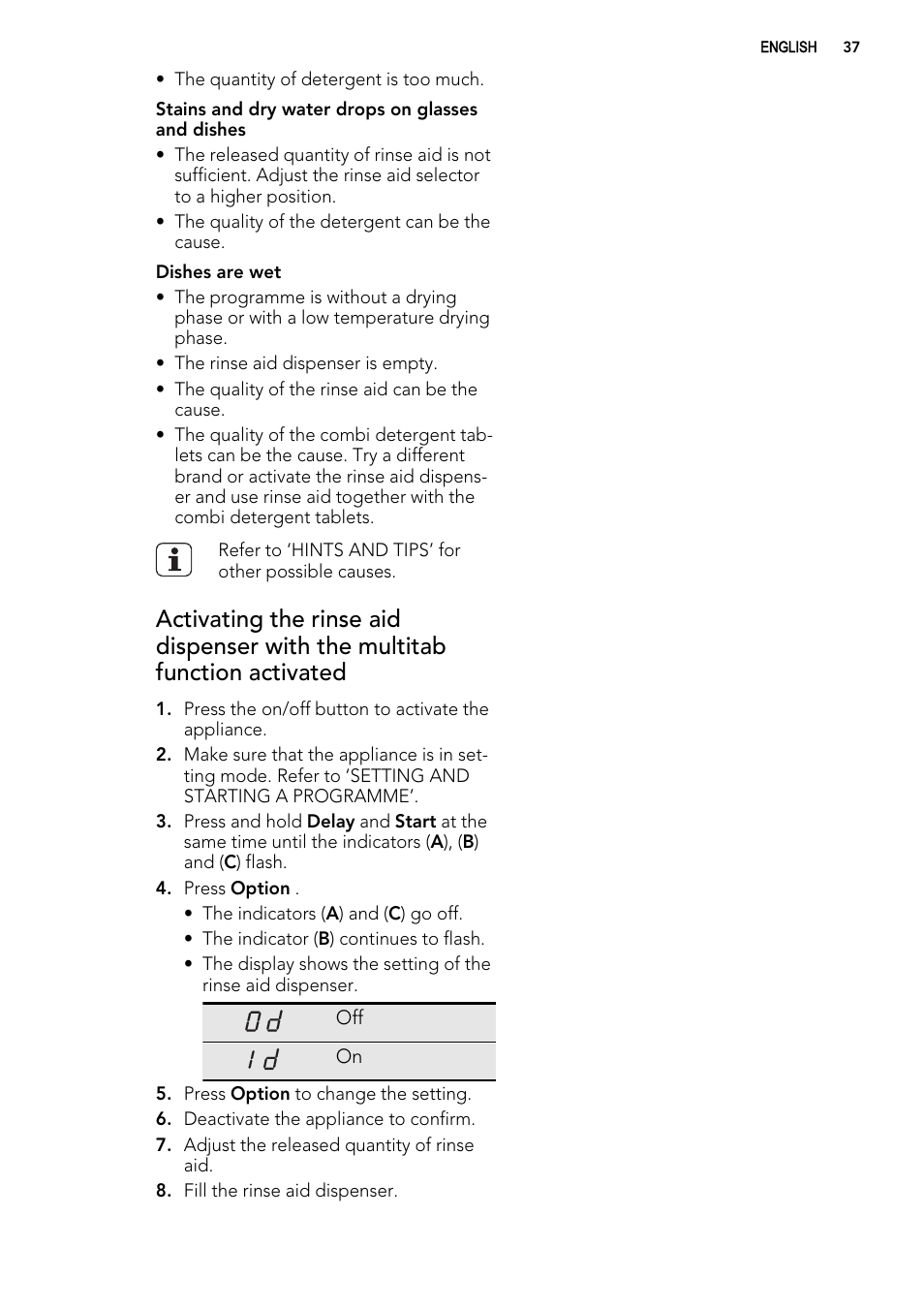 AEG F99009W0P User Manual | Page 37 / 84