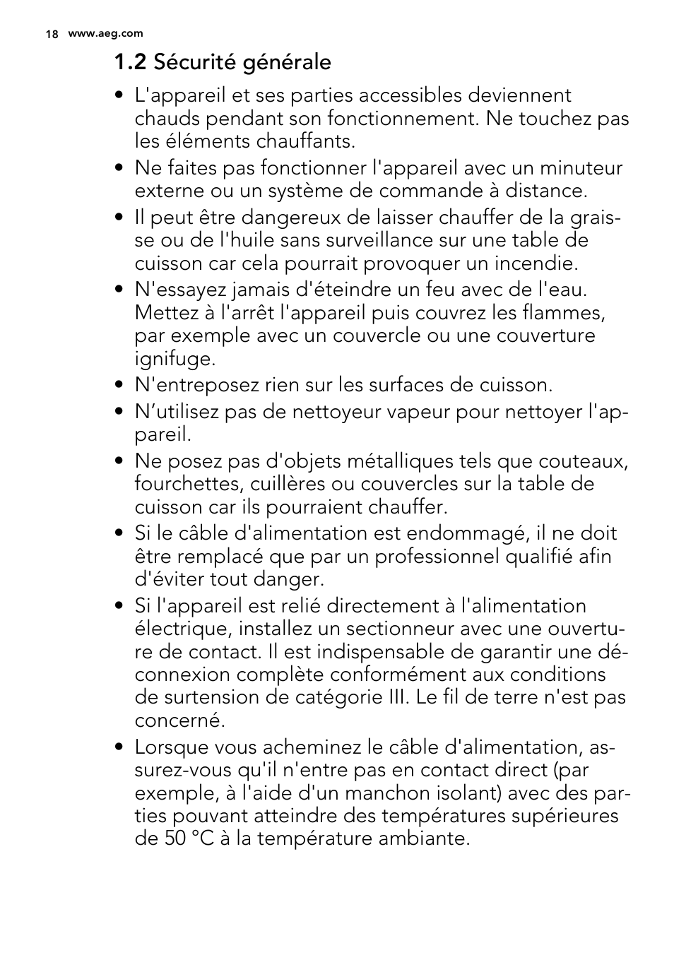 AEG HG755521UM User Manual | Page 18 / 76