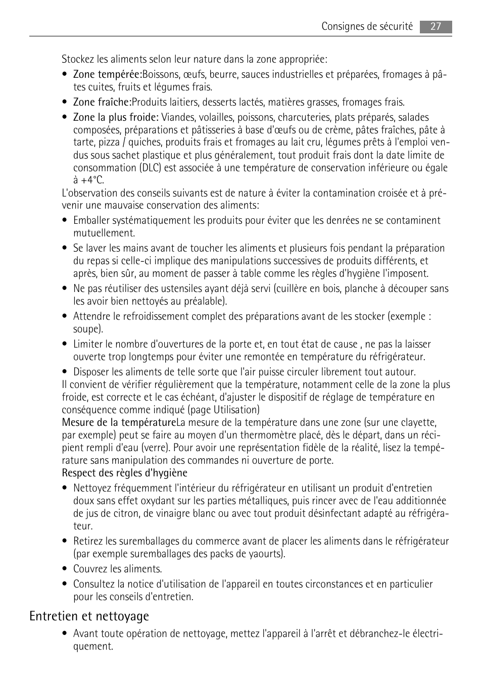 Entretien et nettoyage | AEG S84000KMX0 User Manual | Page 27 / 92