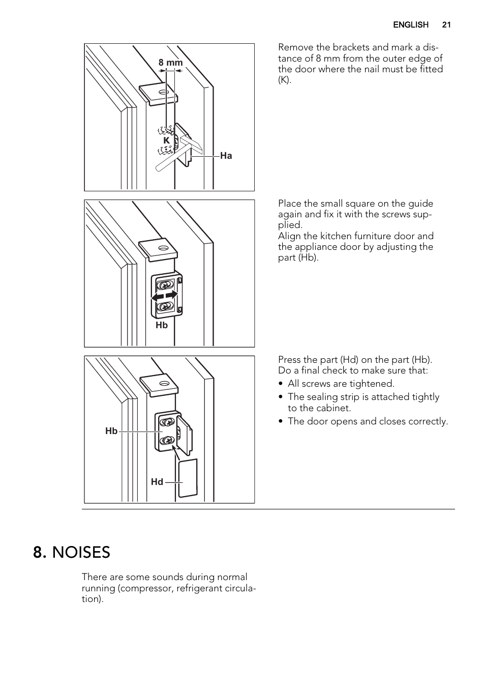 Noises | AEG SKS81240F0 User Manual | Page 21 / 72