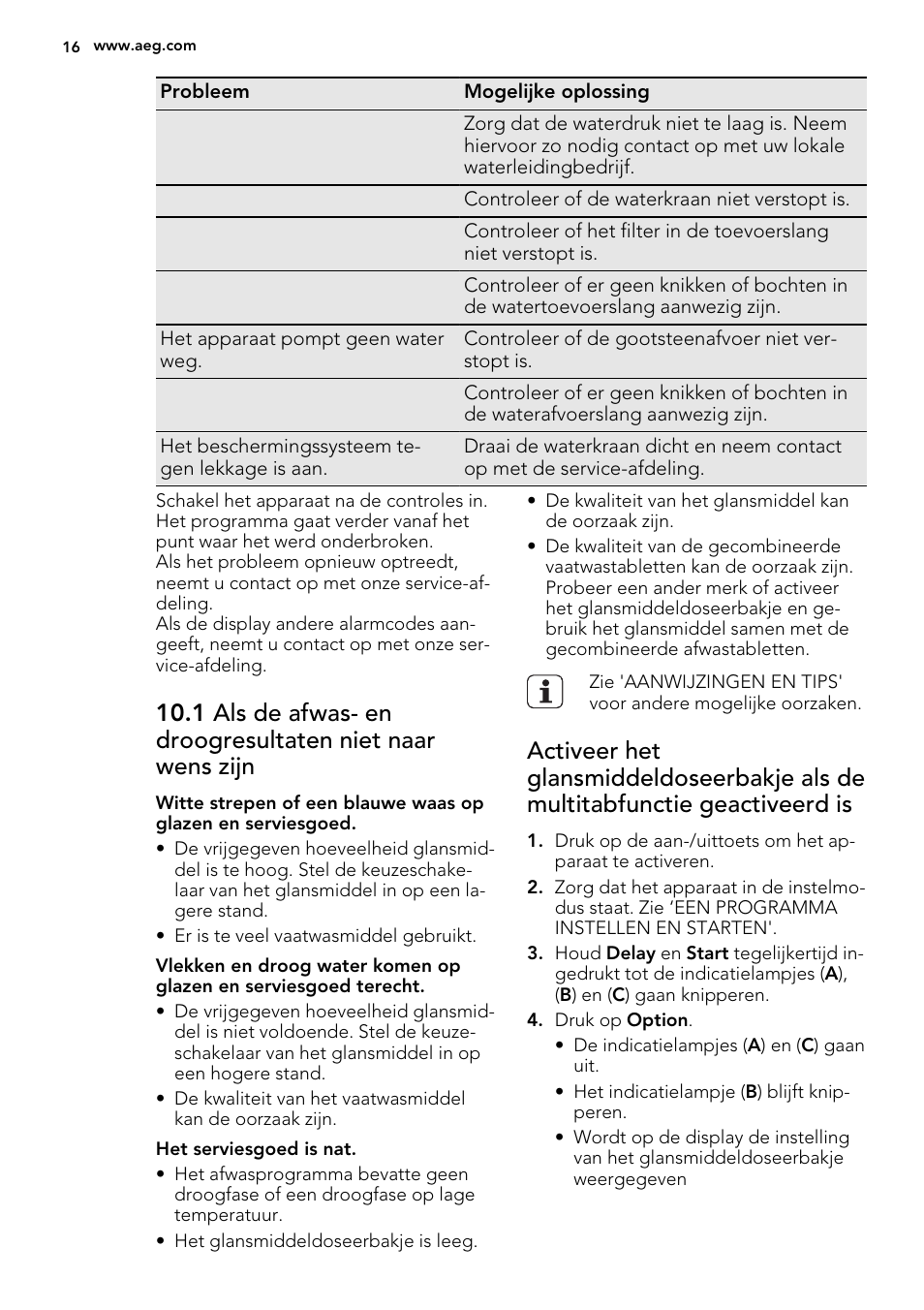 AEG F77709M0P User Manual | Page 16 / 68