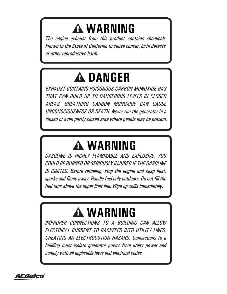 ACDelco AC-G0003 User Manual | Page 8 / 37