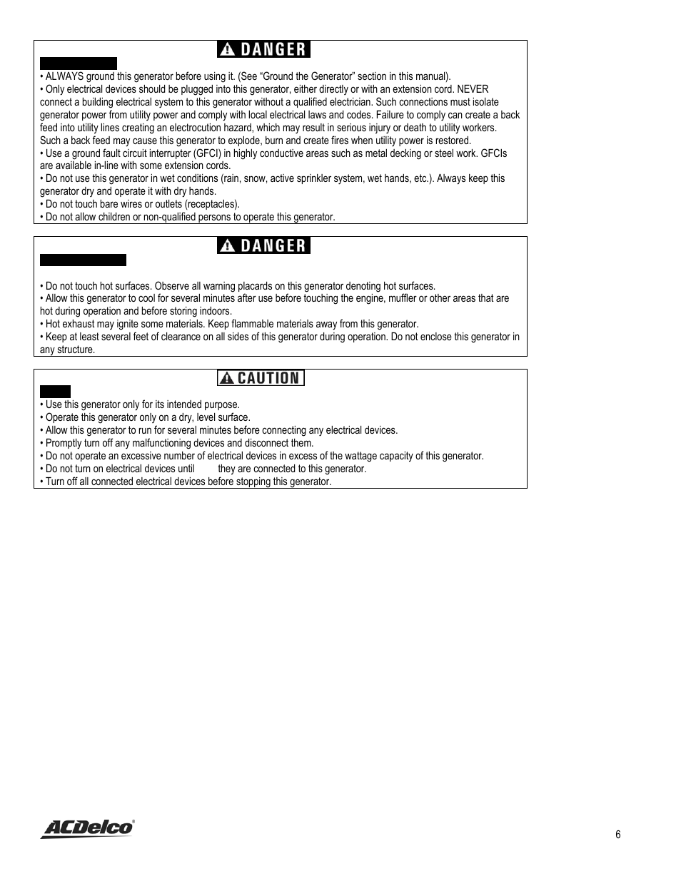 ACDelco AC-G0002 User Manual | Page 6 / 36